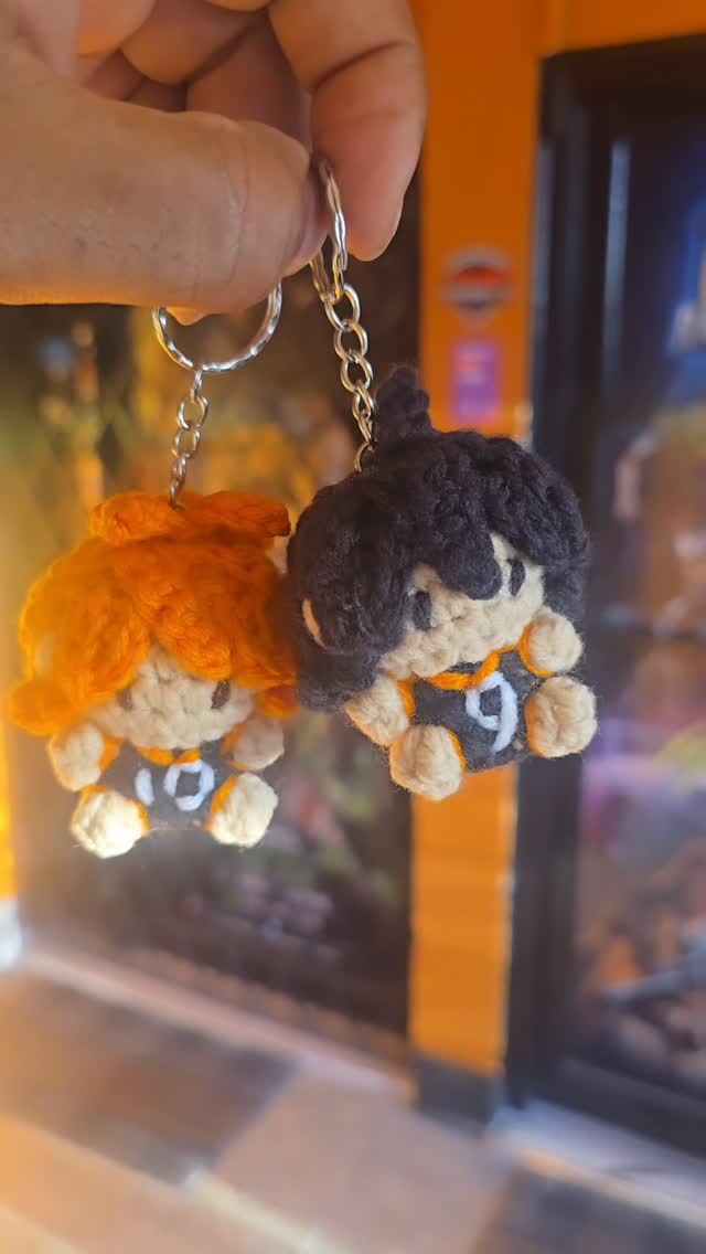 Handmade crochet anime keychains
